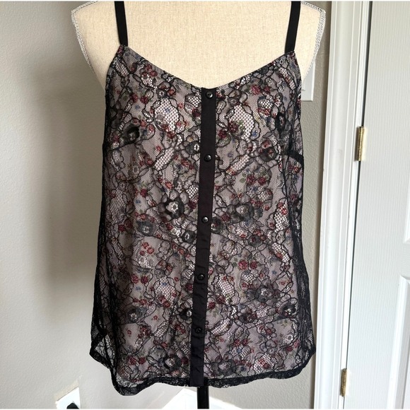Metaphor Tops - Metaphor Y2K Lace & Floral Fairycore Cami Tank Top Retro Festival - Large